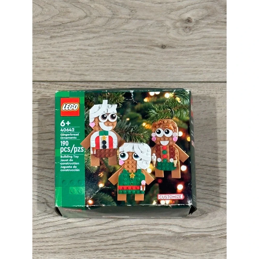 Lego gingerbread ornaments